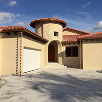 Casa con Sistema de canaletas de lluvias de cobre en Miami 
