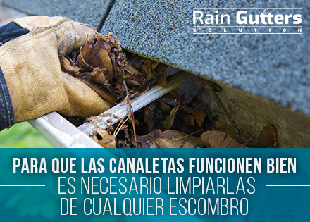 Limpieza de canaletas para lluvia y escombros 